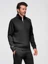 Ombre Clothing Moška trenirka komplet mikina s stoječem + hlače jogger - črna V1 Z117 Ombre Clothing