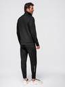 Ombre Clothing Moška trenirka komplet mikina s stoječem + hlače jogger - črna V1 Z117 Ombre Clothing