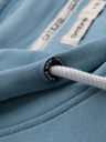Ombre Clothing Moška kengurujska mikina BASIC s kapuco - modra V7 B1674 Ombre Clothing