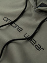 Ombre Clothing Moška kengurujska mikina z vezeninami in kapuco - khaki V3 OM-SSNZ-0241 Ombre Clothing