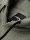 Ombre Clothing Moška kengurujska mikina z vezeninami in kapuco - khaki V3 OM-SSNZ-0241 Ombre Clothing
