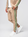 Ombre Clothing Moški komplet iz raztegljive mikine + trenirk jogger - svetlo rjava V1 Z113 Ombre Clothing