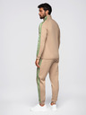Ombre Clothing Moški komplet iz raztegljive mikine + trenirk jogger - svetlo rjava V1 Z113 Ombre Clothing