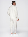Ombre Clothing Moška trenirka komplet mikina s stopničko + hlače jogger - ekru V2 Z117 Ombre Clothing