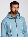 Ombre Clothing Moška trenirka komplet mikina s kapuco + hlače jogger - svetlo modra V7 Z119 Ombre Clothing