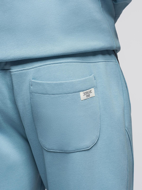 Ombre Clothing Moška trenirka komplet mikina s kapuco + hlače jogger - svetlo modra V7 Z119 Ombre Clothing