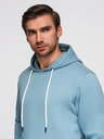 Ombre Clothing Moška bombažna trenirka komplet mikina + hlače jogger - modra V7 Z121 Ombre Clothing