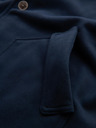 Ombre Clothing Moška mikina na gumbe s stoječem - temno modra V4 OM-SSZP-0240 Ombre Clothing