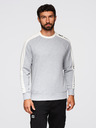 Ombre Clothing Moška mikina s kontrastno oblogo in raglan rokavi - siva melirka V2 OM-SSNZ-0200 Ombre Clothing