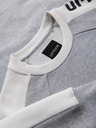 Ombre Clothing Moška mikina s kontrastno oblogo in raglan rokavi - siva melirka V2 OM-SSNZ-0200 Ombre Clothing