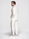 Ombre Clothing Moški komplet iz raztegljive mikine + trenirk jogger - bela V2 Z113 Ombre Clothing