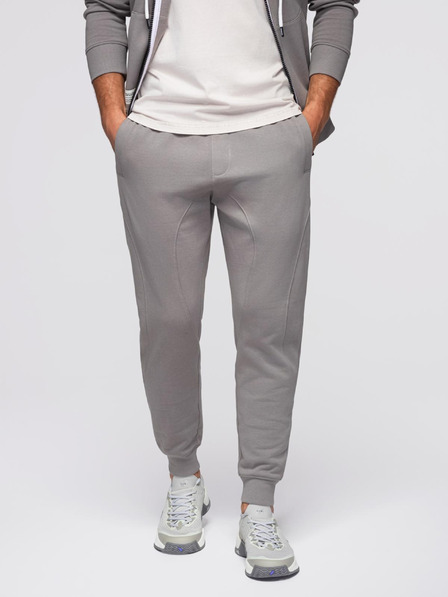 Ombre Clothing Pánský tréninkový oblek mikina s kapucňou + nohavice jogger - sivá V8 Z119 Ombre Clothing