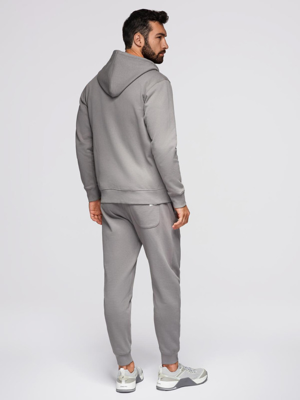 Ombre Clothing Pánský tréninkový oblek mikina s kapucňou + nohavice jogger - sivá V8 Z119 Ombre Clothing