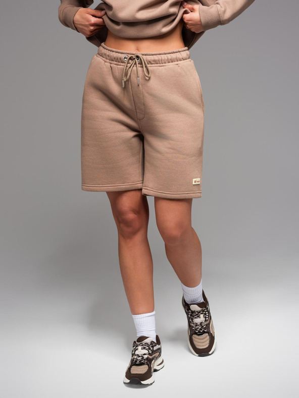 Ombre Clothing UNISEX tréninkový oblek mikina + šortky - hnedá V16 Z108 Ombre Clothing