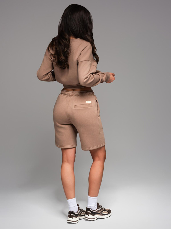 Ombre Clothing UNISEX tréninkový oblek mikina + šortky - hnedá V16 Z108 Ombre Clothing