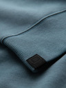 Ombre Clothing Pánska mikina s kontrastným lemovaním a raglánovými rukávmi - bielená tyrkysová V4 OM-SSNZ-0200 Ombre Clothing