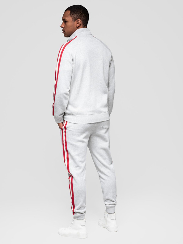 Ombre Clothing Pánský tréninkový oblek mikina + tepláky - sivá melanž V1 Z114 Ombre Clothing