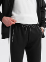 Ombre Clothing Pánský starožitný tréninkový oblek mikina s kapucňou + nohavice jogger - čierna V1 Z118 Ombre Clothing