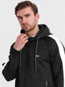 Ombre Clothing Pánský starožitný tréninkový oblek mikina s kapucňou + nohavice jogger - čierna V1 Z118 Ombre Clothing