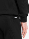 Ombre Clothing Pánský starožitný tréninkový oblek mikina s kapucňou + nohavice jogger - čierna V1 Z118 Ombre Clothing