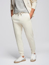 Ombre Clothing Pánsky tréninkový oblek mikina s kapucňou + nohavice jogger - krémová V11 Z119 Ombre Clothing