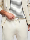 Ombre Clothing Pánsky tréninkový oblek mikina s kapucňou + nohavice jogger - krémová V11 Z119 Ombre Clothing