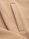Ombre Clothing Pánska mikina so zapínaním a vysokým golierom - hnedá V1 OM-SSZP-0224 Ombre Clothing