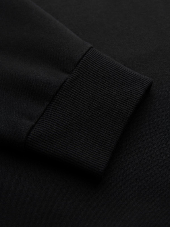 Ombre Clothing Pánska mikina s kontrastným prešívaním a kapucňou - čierna V1 OM-SSNZ-0250 Ombre Clothing