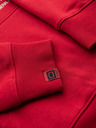 Ombre Clothing Pánska mikina s kapucňou a vysokoškolským potlačom - červená V1 B1714 Ombre Clothing