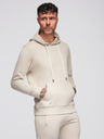 Ombre Clothing Pánsky tréninkový oblek mikina + nohavice regular fit - béžová V1 Z120 Ombre Clothing
