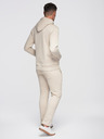 Ombre Clothing Pánsky tréninkový oblek mikina + nohavice regular fit - béžová V1 Z120 Ombre Clothing