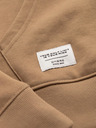 Ombre Clothing Pánska mikina BASIC s klokaní vreckou a kapucňou - hnedá V2 B1674 Ombre Clothing