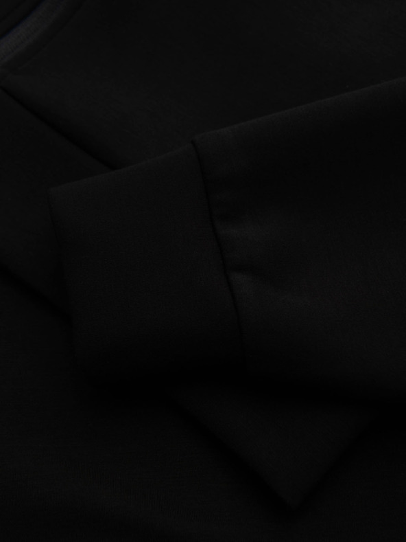 Ombre Clothing Pánska mikina so stojáčikom a kapucňou - čierna V1 OM-SSZP-0216 Ombre Clothing