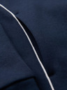 Ombre Clothing Moški pulover s kontrastnim prešivanjem in kapuco - temno moder V2 OM-SSNZ-0250 Ombre Clothing