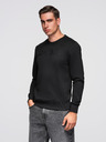 Ombre Clothing Klasičen moški pulover z napisi - črn V4 B1711 Ombre Clothing