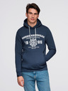 Ombre Clothing Moški športni pulover z velikim potiskom - temno moder V2 B1714 Ombre Clothing