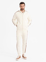 Ombre Clothing Moški trenirni komplet pulover + trenirke joggers - kremna V3 Z114 Ombre Clothing