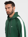 Ombre Clothing Moški oldschool trenirni komplet pulover s kapuco + hlače jogger - temno zelena V7 Z118 Ombre Clothing