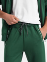 Ombre Clothing Moški oldschool trenirni komplet pulover s kapuco + hlače jogger - temno zelena V7 Z118 Ombre Clothing