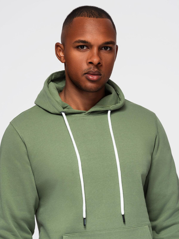 Ombre Clothing Moški trenirni komplet pulover + hlače regular fit - svetlo zelena V3 Z120 Ombre Clothing