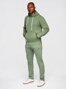 Ombre Clothing Moški trenirni komplet pulover + hlače regular fit - svetlo zelena V3 Z120 Ombre Clothing