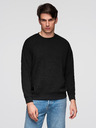 Ombre Clothing Moška mikica RELAXED FIT z vtisnjenimi črkami - črna V1 B1712 Ombre Clothing