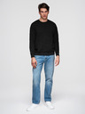 Ombre Clothing Moška mikica RELAXED FIT z vtisnjenimi črkami - črna V1 B1712 Ombre Clothing