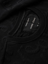 Ombre Clothing Moška mikica RELAXED FIT z vtisnjenimi črkami - črna V1 B1712 Ombre Clothing