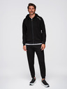 Ombre Clothing Moška treningska garnitura mikica s kapuco + hlače jogger - črna V1 Z115 Ombre Clothing