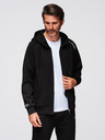 Ombre Clothing Moška treningska garnitura mikica s kapuco + hlače jogger - črna V1 Z115 Ombre Clothing