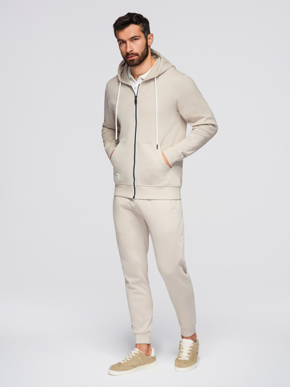 Ombre Clothing Moška treningska garnitura mikica s kapuco + hlače jogger - bežna V1 Z119 Ombre Clothing