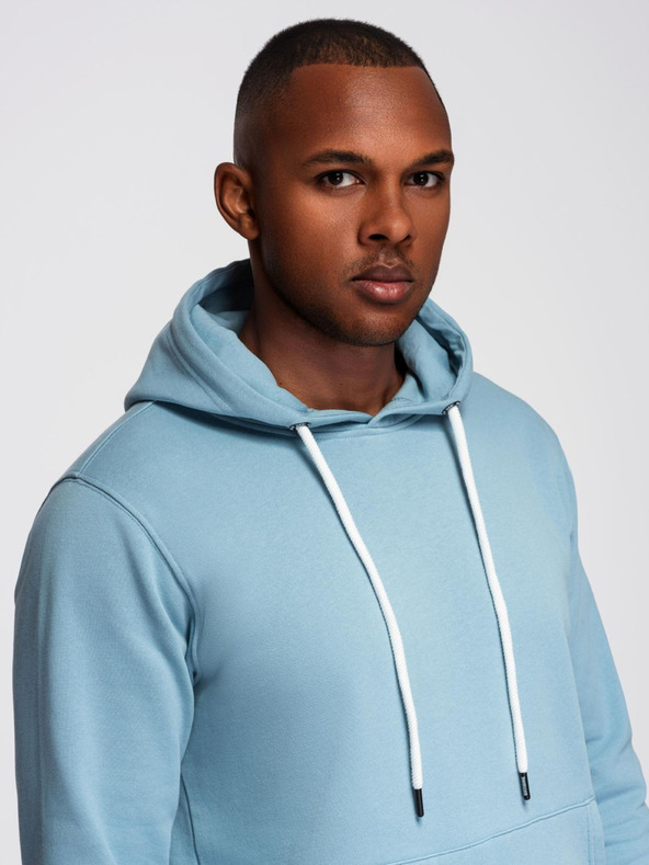 Ombre Clothing Moška treningska garnitura mikica + hlače regular fit - svetlo modra V7 Z120 Ombre Clothing