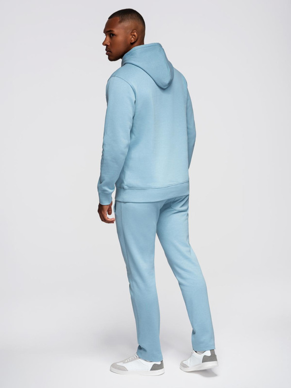 Ombre Clothing Moška treningska garnitura mikica + hlače regular fit - svetlo modra V7 Z120 Ombre Clothing