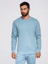 Ombre Clothing Moška treningska garnitura mikica z okroglim izrezom + hlače regular fit - svetlo modra V7 Z122 Ombre Clothing